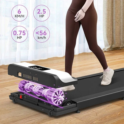 Elektrinis bėgimo takelis skirtas darbui prie stalo, sulankstomas, 6 km/h, 120 kg, tylus