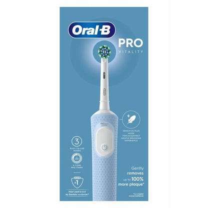 Elektrinis dantų šepetėlis „Oral-B Vitality Pro D103 Blue“ su dėklu ir papildomais antgaliais