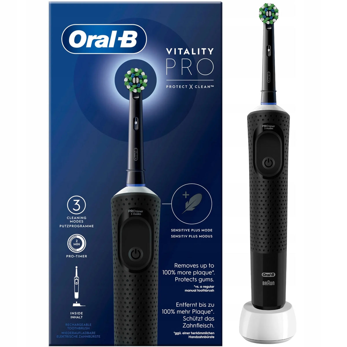 Elektrinis dantų šepetėlis „Oral-B Vitality Pro D103 Box Black“