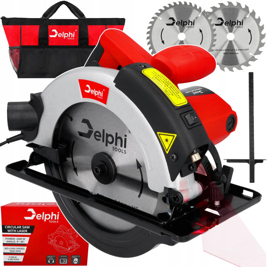 Elektrinis diskinis pjūklas medienai su lazeriu Delphi Tools