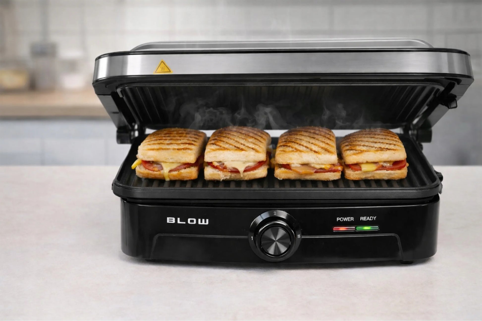 Elektrinis grilis BLOW Master Grill Duo, 2500W, panini skrudintuvas, atlenkiamas 180°