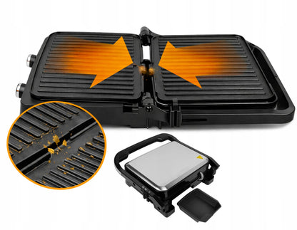 Elektrinis grilis BLOW Master Grill Duo, 2500W, panini skrudintuvas, atlenkiamas 180°