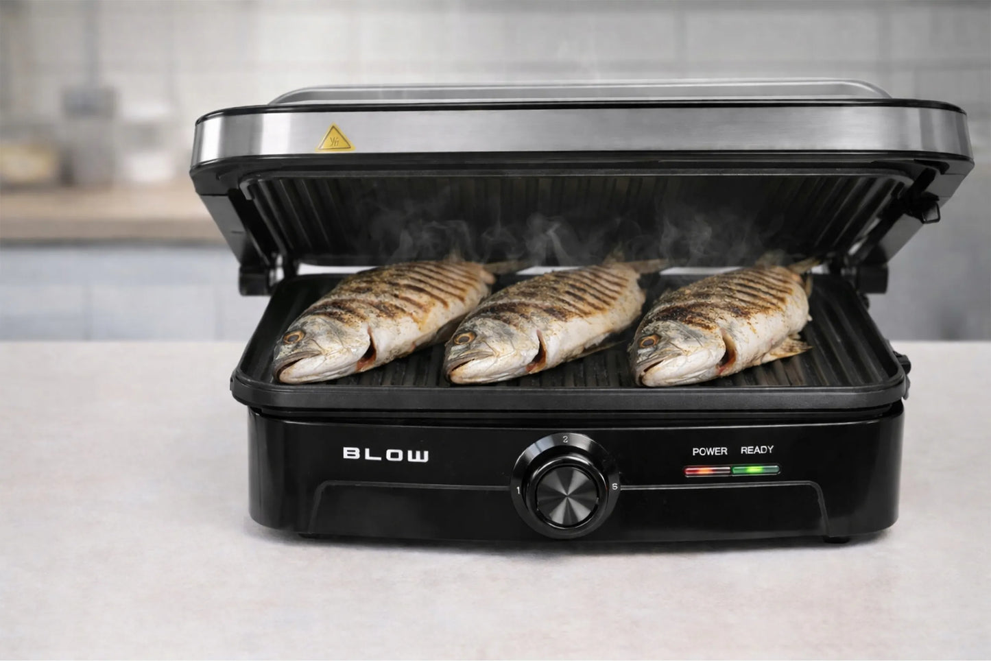 Elektrinis grilis BLOW Master Grill Duo, 2500W, panini skrudintuvas, atlenkiamas 180°