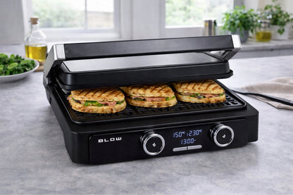 Elektrinis grilis BLOW Master Grill PRO 2500W, 180°, 2 kaitinimo zonos, laikmatis, išimamos plokštės