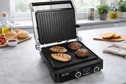 Elektrinis grilis BLOW Master Grill PRO 2500W, 180°, 2 kaitinimo zonos, laikmatis, išimamos plokštės