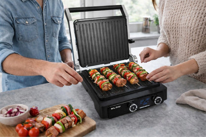 Elektrinis grilis BLOW Master Grill PRO 2500W, 180°, 2 kaitinimo zonos, laikmatis, išimamos plokštės