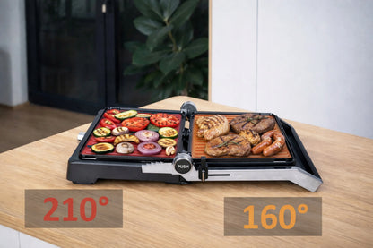 Elektrinis grilis BLOW Master Grill PRO 2500W, 180°, 2 kaitinimo zonos, laikmatis, išimamos plokštės