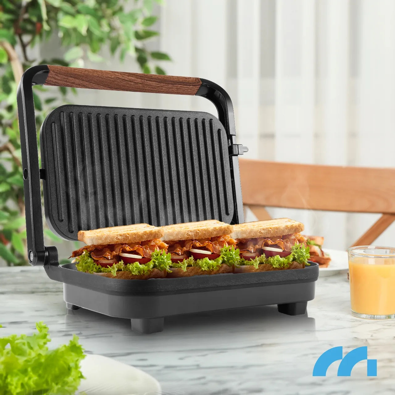 Elektrinis grilis „Maltec“ sumuštinių keptuvė „Panini“ skrudintuvas 1500W
