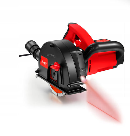 Elektrinis griovelių pjoviklis betonui Delphi Tools, su lazeriu, 150 mm diskai, lagaminas