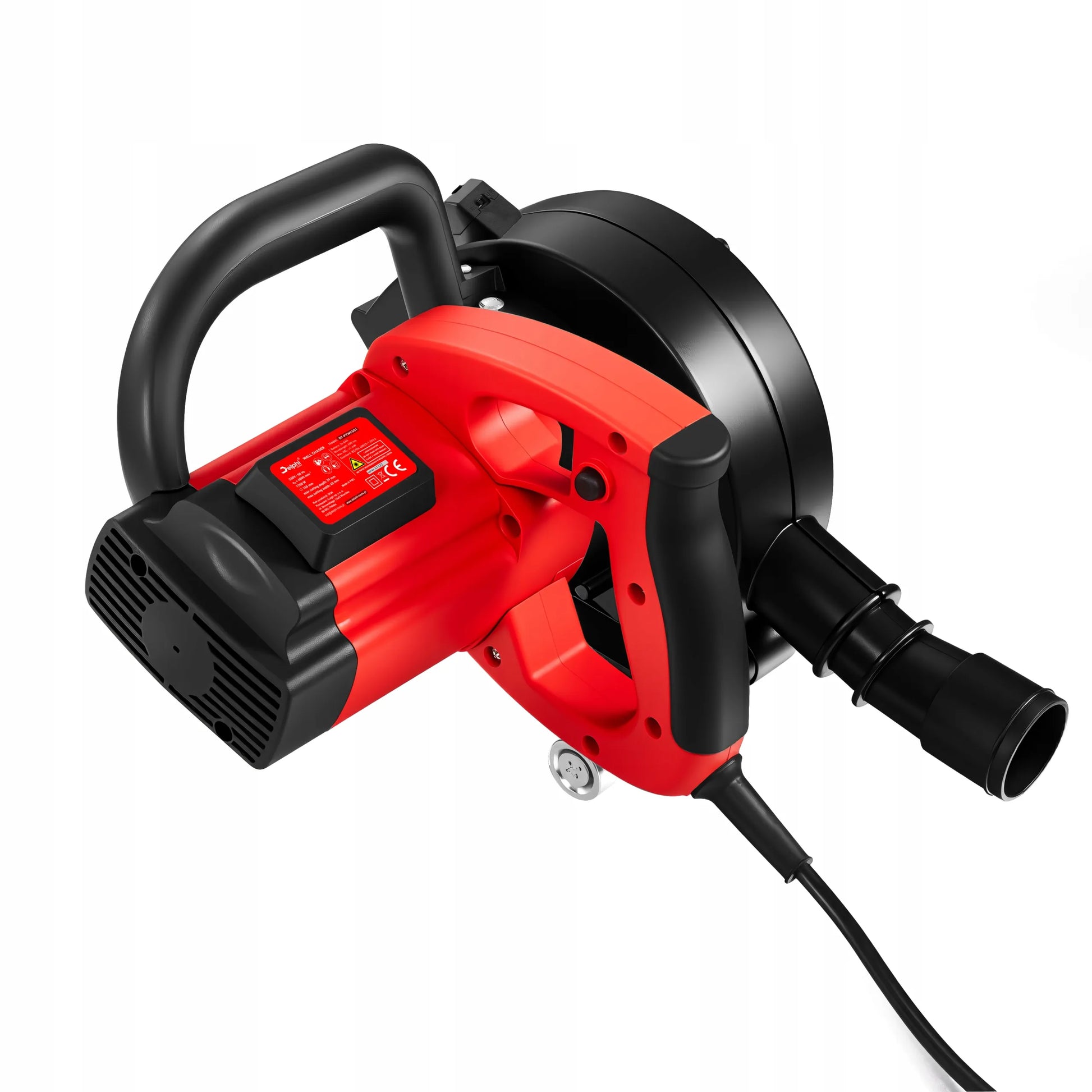 Elektrinis griovelių pjoviklis betonui Delphi Tools, su lazeriu, 150 mm diskai, lagaminas