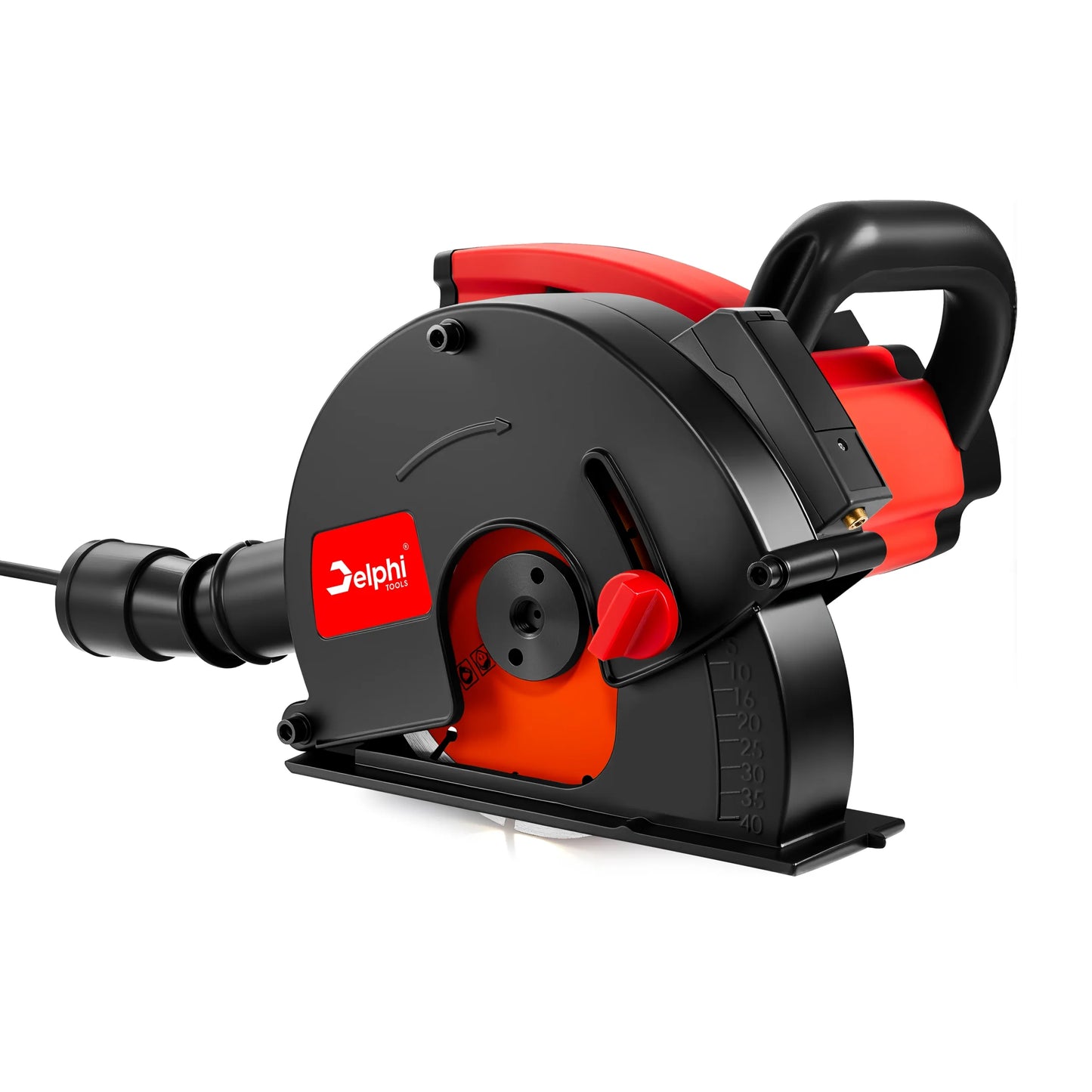 Elektrinis griovelių pjoviklis betonui Delphi Tools, su lazeriu, 150 mm diskai, lagaminas