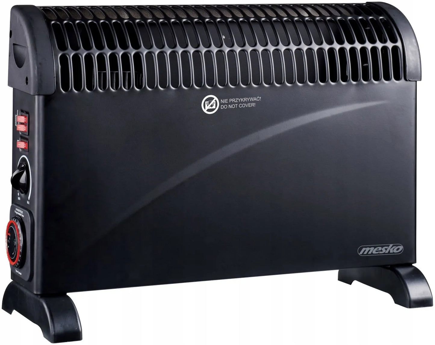Elektrinis konvektorinis šildytuvas Mesko su laikmačiu, „Turbo“ ventiliacija ir 2000W galia