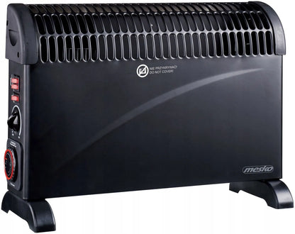Elektrinis konvektorinis šildytuvas Mesko su laikmačiu, „Turbo“ ventiliacija ir 2000W galia