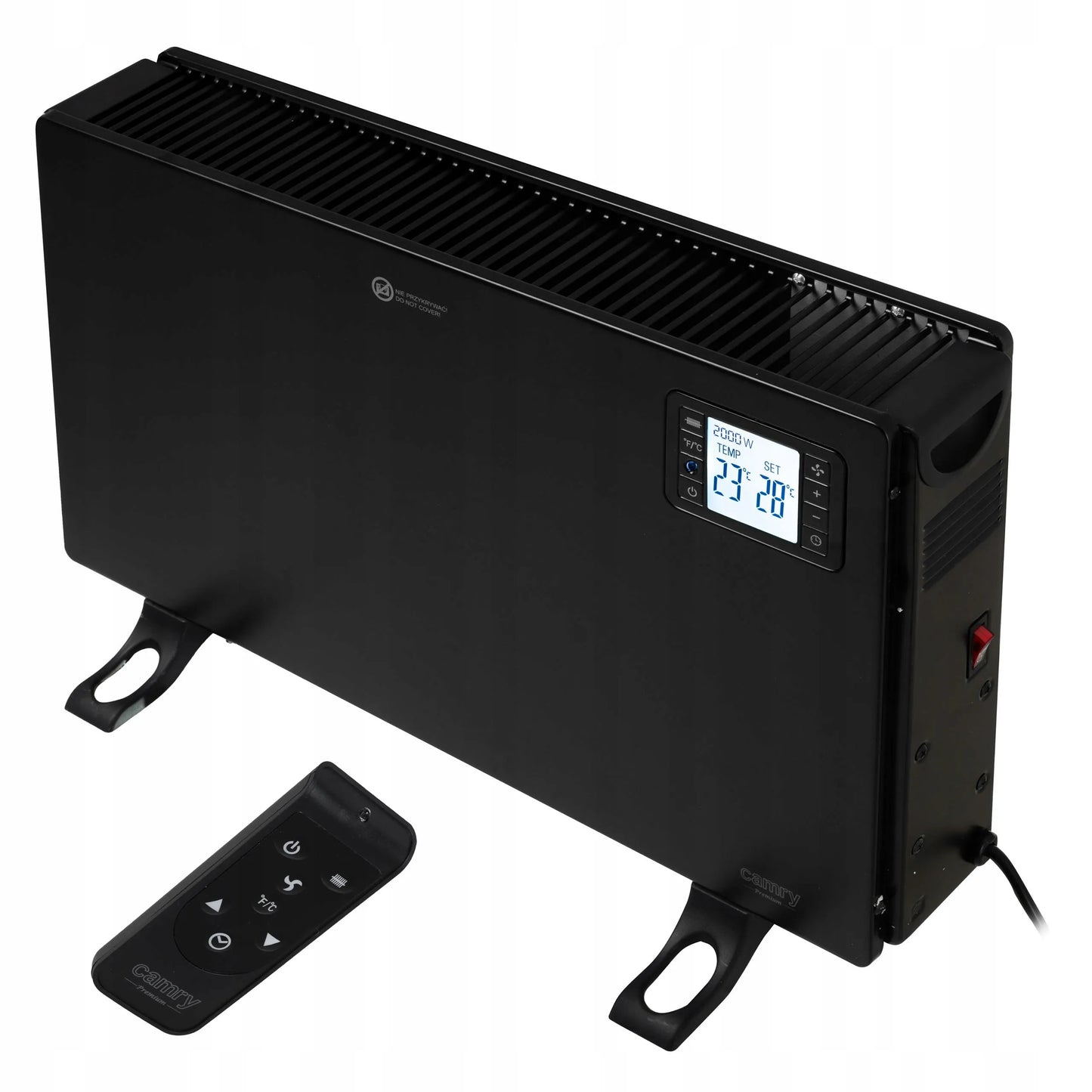 Elektrinis konvektorius Camry 2000W su nuotolinio valdymo pulteliu ir termostatu