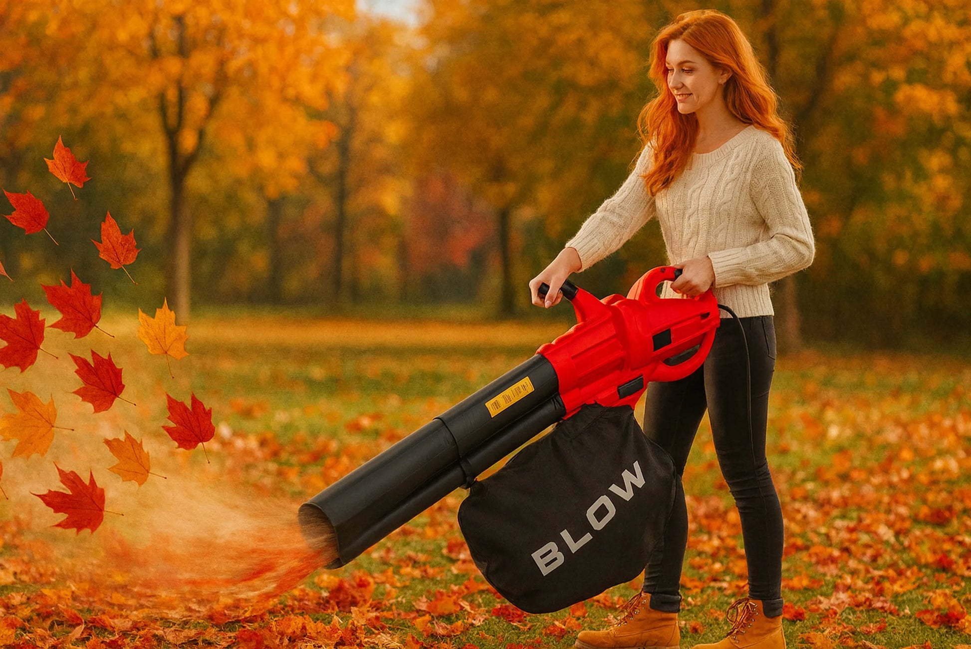 Elektrinis lapų pūstuvas siurblys smulkintuvas BLOW 42L 3in1 3500W