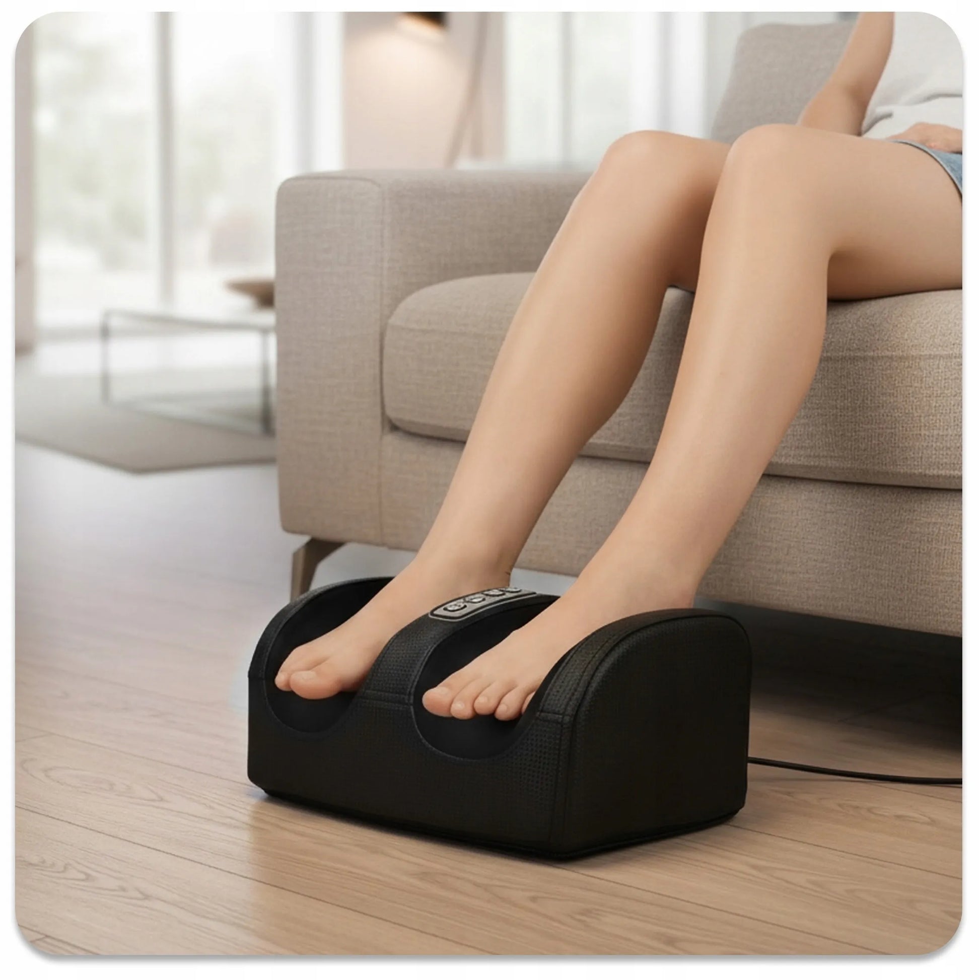 Elektrinis pėdų ir kojų masažuoklis „Virelax™ Shiatsu“, kraujotakos gerinimui ir relaksacijai