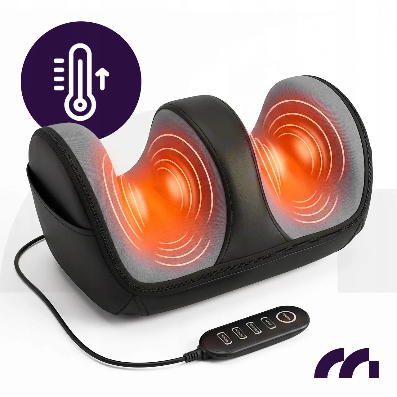 Elektrinis pėdų masažuoklis MalTec FootPulse black su šildymu ir Shiatsu funkcija