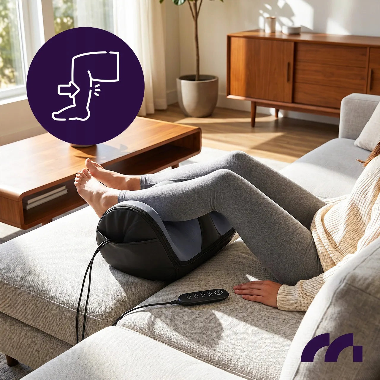 Elektrinis pėdų masažuoklis MalTec FootPulse black su šildymu ir Shiatsu funkcija