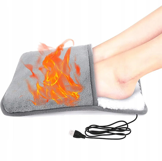 Elektrinis pėdų šildytuvas su kailiu USB