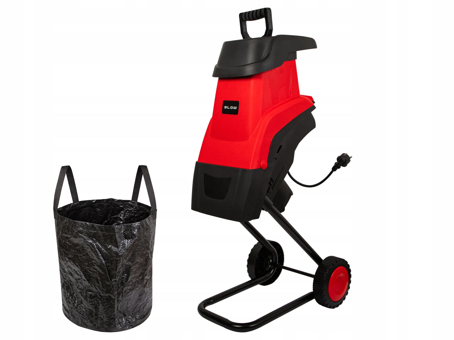 Elektrinis šakų smulkintuvas BLOW 3600W 45mm + 2x 45L krepšiai, 2x peiliai