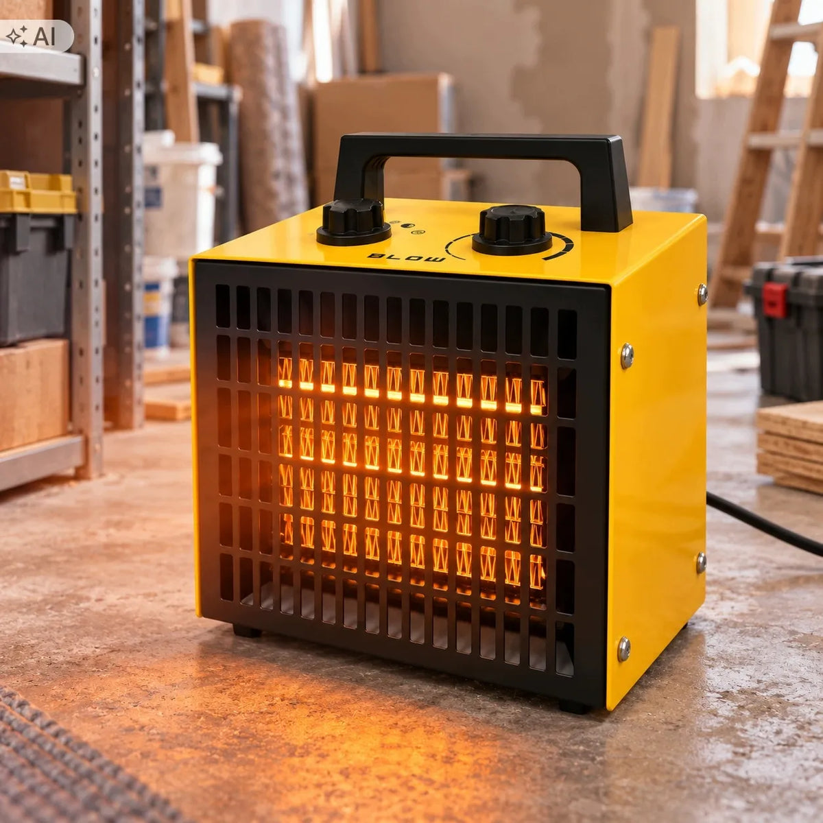 Elektrinis šildytuvas BLOW EH-02, 2000 W, termoventiliatorius su termostatu