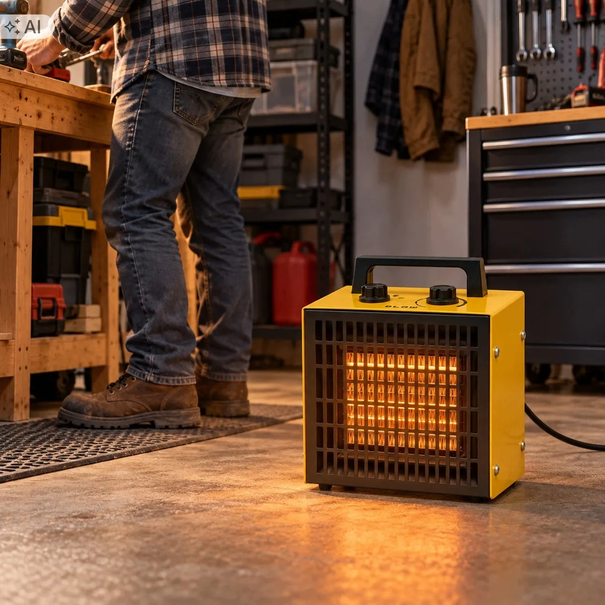 Elektrinis šildytuvas BLOW EH-02, 2000 W, termoventiliatorius su termostatu