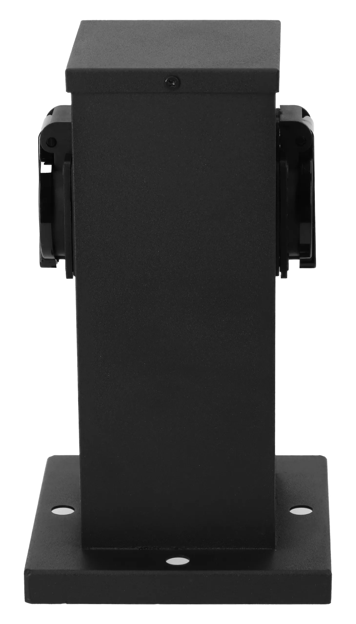 Elektrinis sodo stulpas su 2 hermetiniais 230V lizdais, IP44, juodas