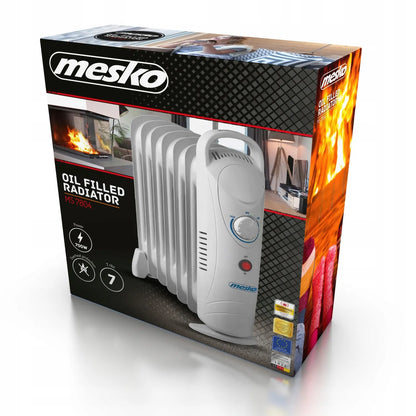 Elektrinis tepalinis radiatorius Mesko, 7 briaunų, 800 W, su temperatūros reguliavimu