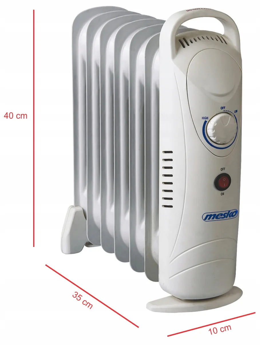 Elektrinis tepalinis radiatorius Mesko, 7 briaunų, 800 W, su temperatūros reguliavimu