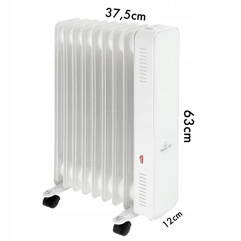 Elektrinis tepalinis radiatorius Mission Air OSLO 2000W baltas, su WiFi ir laikmačiu