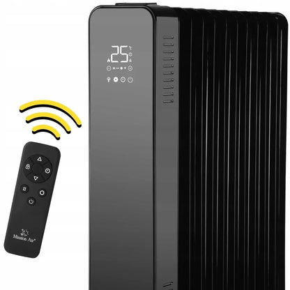 Elektrinis tepalinis radiatorius Mission Air OSLO 2500W, juodas, su WiFi ir laikmačiu