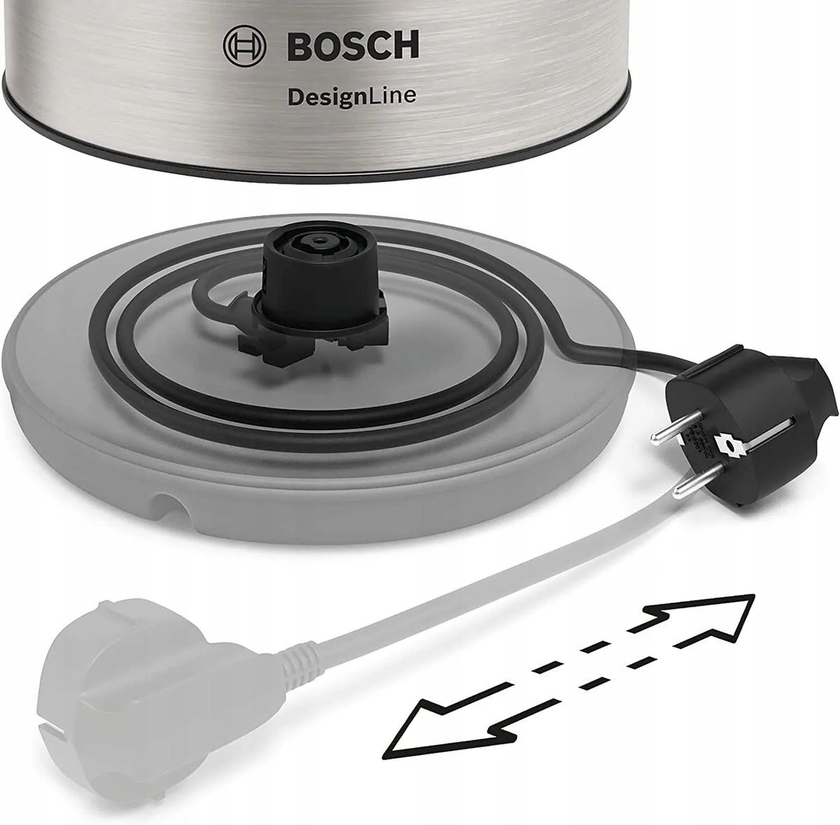 Elektrinis virdulys „Bosch“ TWK3P420, 2400 W, 1,7 l, sidabrinis / pilkas