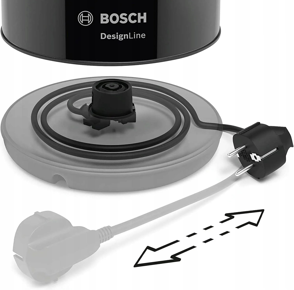 Elektrinis virdulys Bosch TWK3P423, 2400 W, 1,7 l, juodas