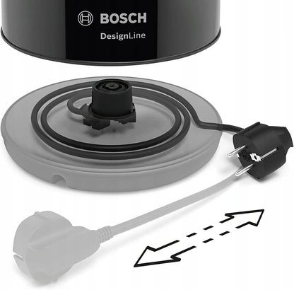 Elektrinis virdulys Bosch TWK3P423, 2400 W, 1,7 l, juodas