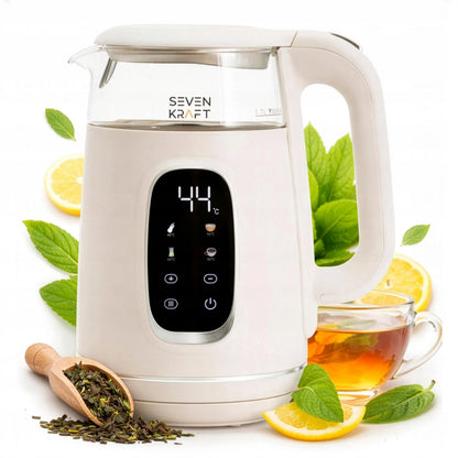 Elektrinis virdulys „Sevenkraft“ SK 1308be, 1,7 l, temperatūros reguliavimas, smėlio spalvos