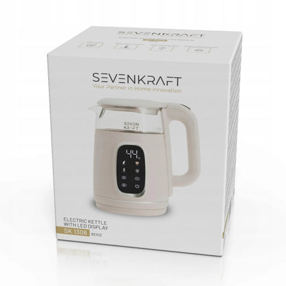 Elektrinis virdulys „Sevenkraft“ SK 1308be, 1,7 l, temperatūros reguliavimas, smėlio spalvos
