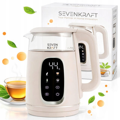 Elektrinis virdulys „Sevenkraft“ SK 1308be, 1,7 l, temperatūros reguliavimas, smėlio spalvos