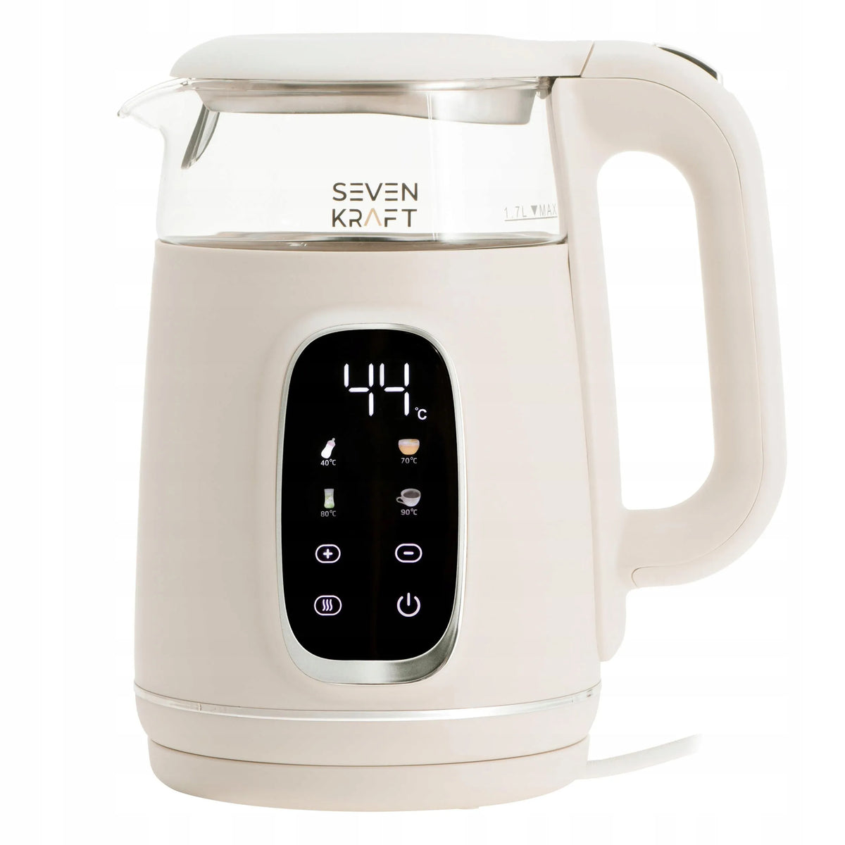 Elektrinis virdulys „Sevenkraft“ SK 1308be, 1,7 l, temperatūros reguliavimas, smėlio spalvos