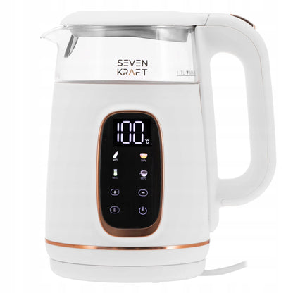 Elektrinis virdulys „Sevenkraft“ SK 1308wg, baltas, su temperatūros reguliavimu, 1,7 l