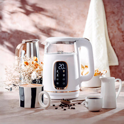 Elektrinis virdulys „Sevenkraft“ SK 1308wg, baltas, su temperatūros reguliavimu, 1,7 l