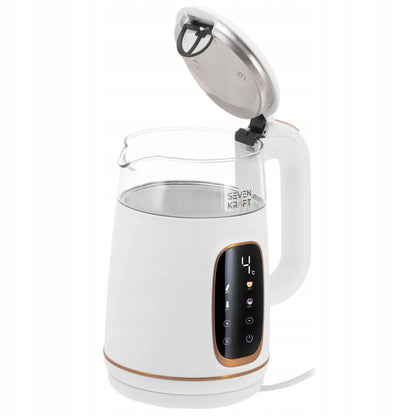 Elektrinis virdulys „Sevenkraft“ SK 1308wg, baltas, su temperatūros reguliavimu, 1,7 l
