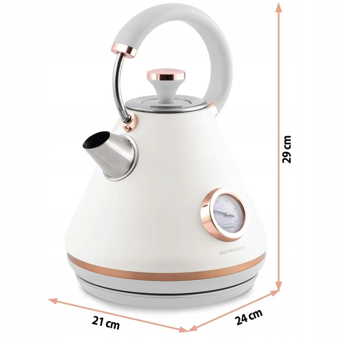 Elektrinis virdulys su termometru „Berdsen BD-701“, 1,7 l, baltas