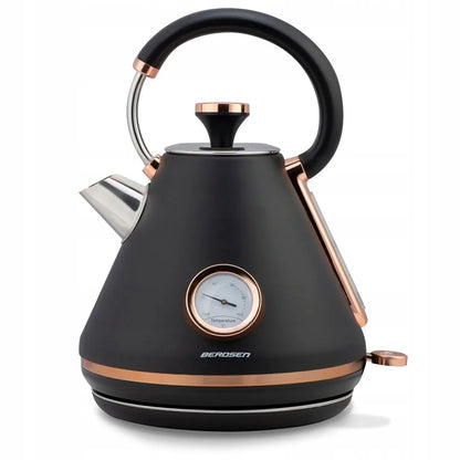 Elektrinis virdulys su termometru Berdsen BD-701, 1,7 l, juodas