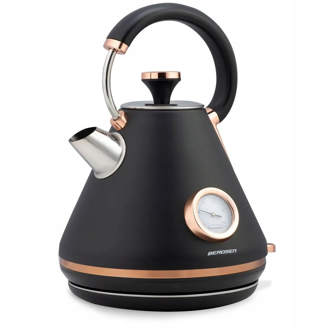 Elektrinis virdulys su termometru Berdsen BD-701, 1,7 l, juodas