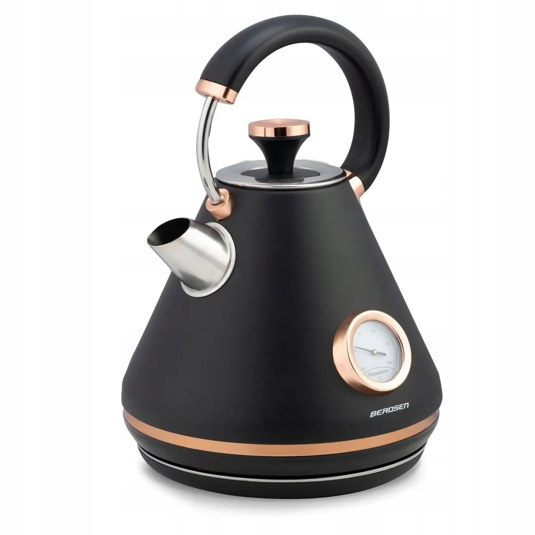 Elektrinis virdulys su termometru Berdsen BD-701, 1,7 l, juodas