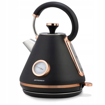 Elektrinis virdulys su termometru Berdsen BD-701, 1,7 l, juodas