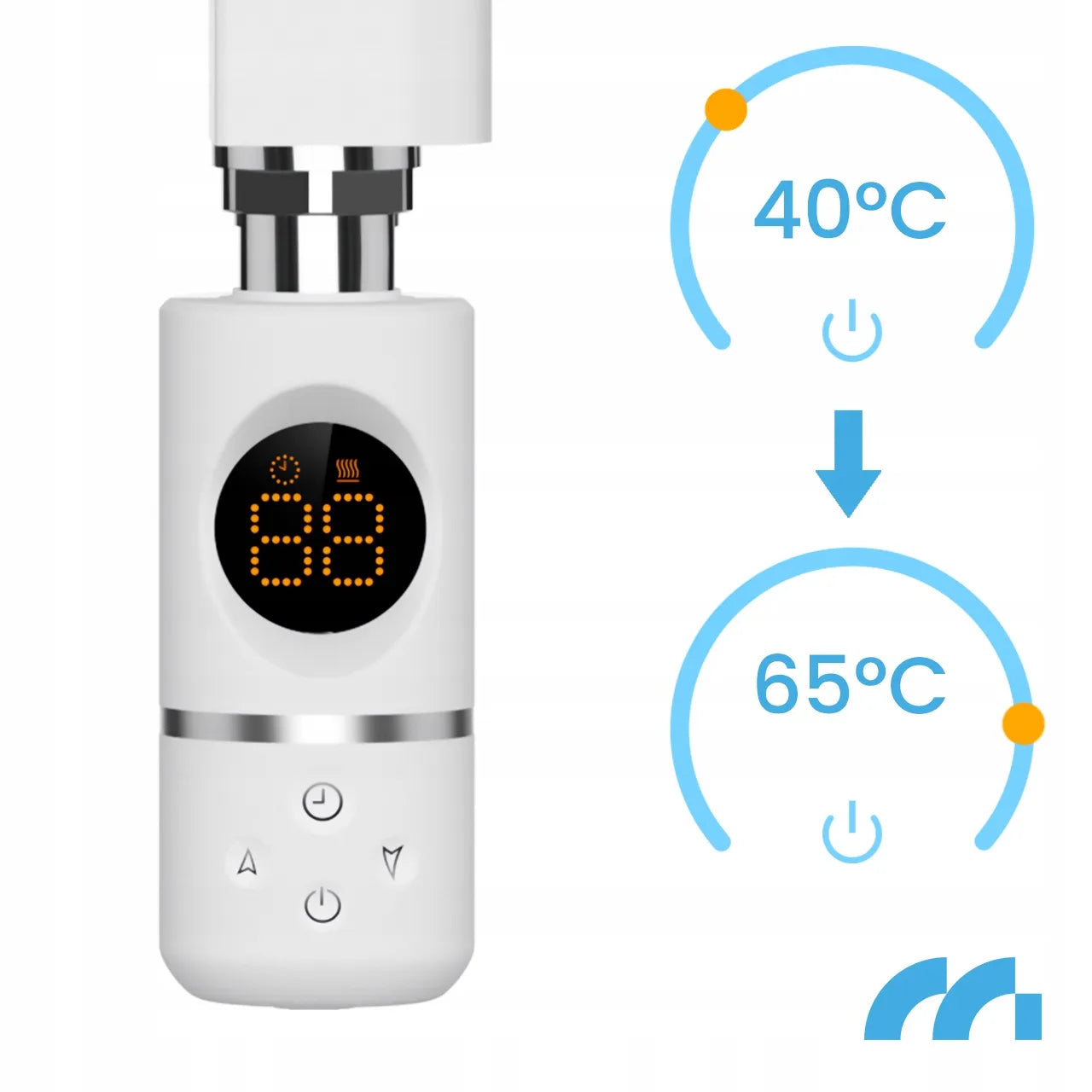 Elektrinis vonios radiatorius Maltec 300W su termostatu, baltas