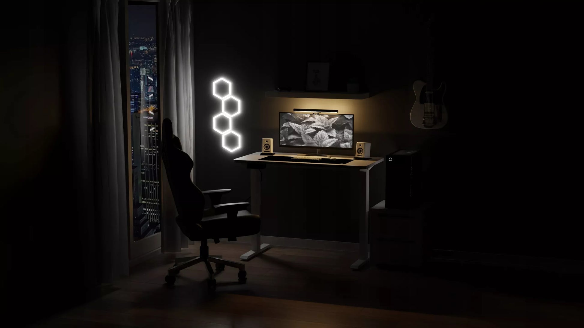 Elektriškai reguliuojamas stalas LVNSYSTEM Control 120, juodas