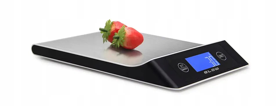 Elektroninės virtuvinės svarstyklės BLOW 7 vienetų 10 kg / 1 g nerūdijantis plienas LCD baterijos