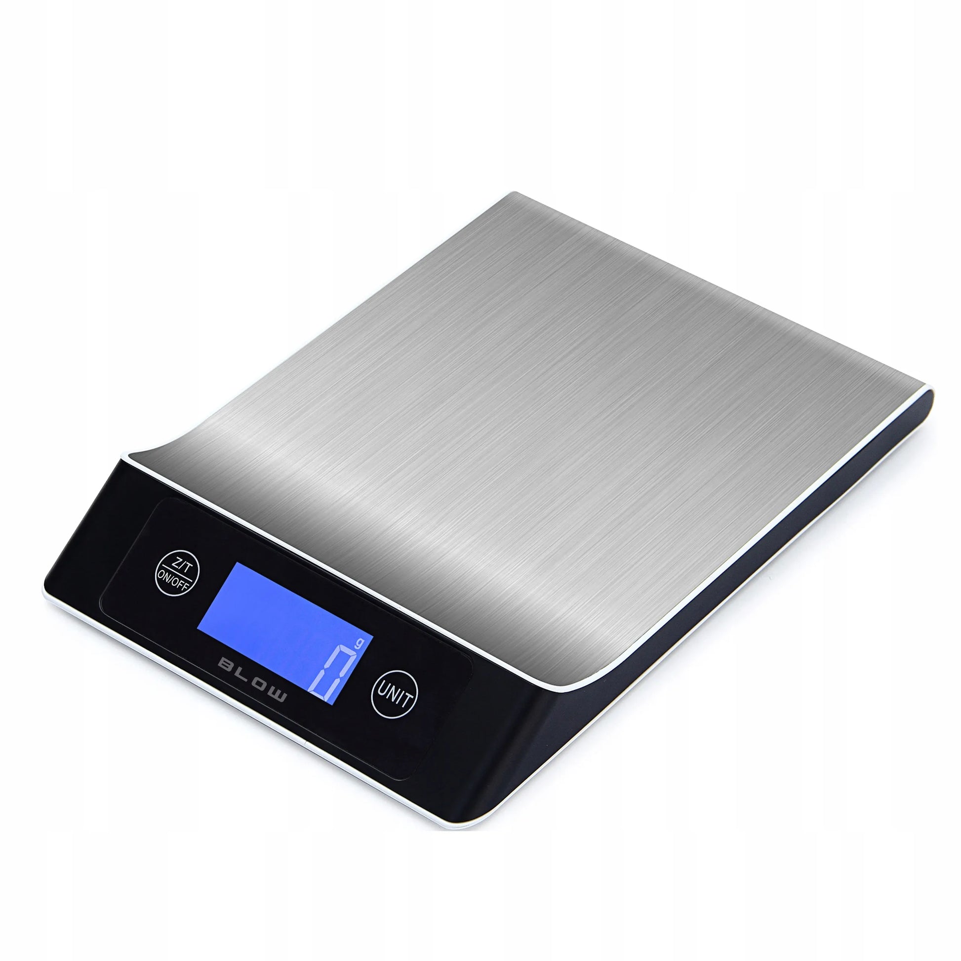Elektroninės virtuvinės svarstyklės BLOW 7 vienetų 10 kg / 1 g nerūdijantis plienas LCD baterijos